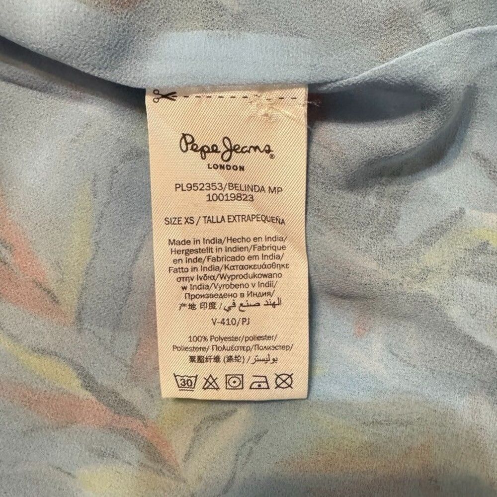 Pepe Jeans London Women's XS Maxi dress BELINDA PL952107 0AA MULTI Blue - Picture 12 of 13